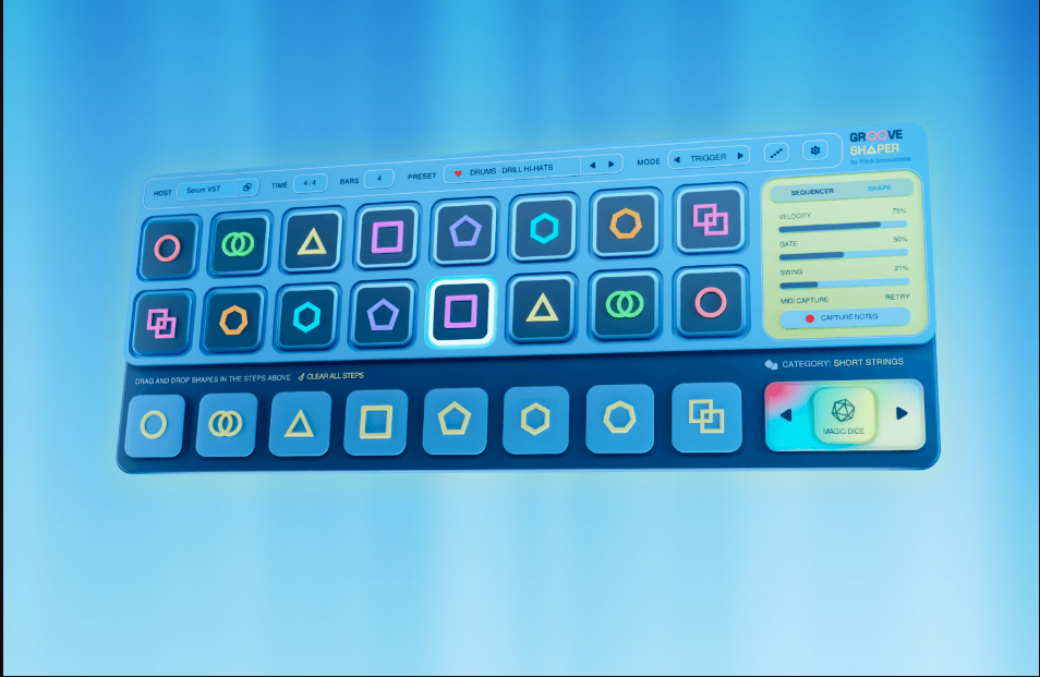 Pitch Innovations 发布创意律动音序器插件 Groove Shaper